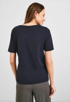 Cecil Basic Uni- T-Shirt Basic - Blau -Mode Kledingwinkel a820bbaf93fd4f24a1f8465ee67aebbe