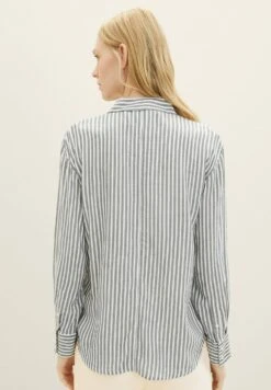 Tom Tailor Overhemdblouse - Navy White Dobby Stripe -Mode Kledingwinkel a8b5223b62424574a8523b659405efa5