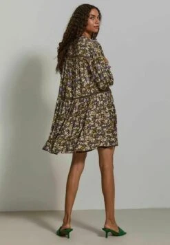 Yasruberta - Blousejurk - Olive/Beige/Berry -Mode Kledingwinkel ab9741769087408a8fdbb8b5c95ba84b