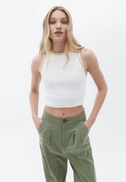 Mit Schimmer Details - Top - Ice Milk