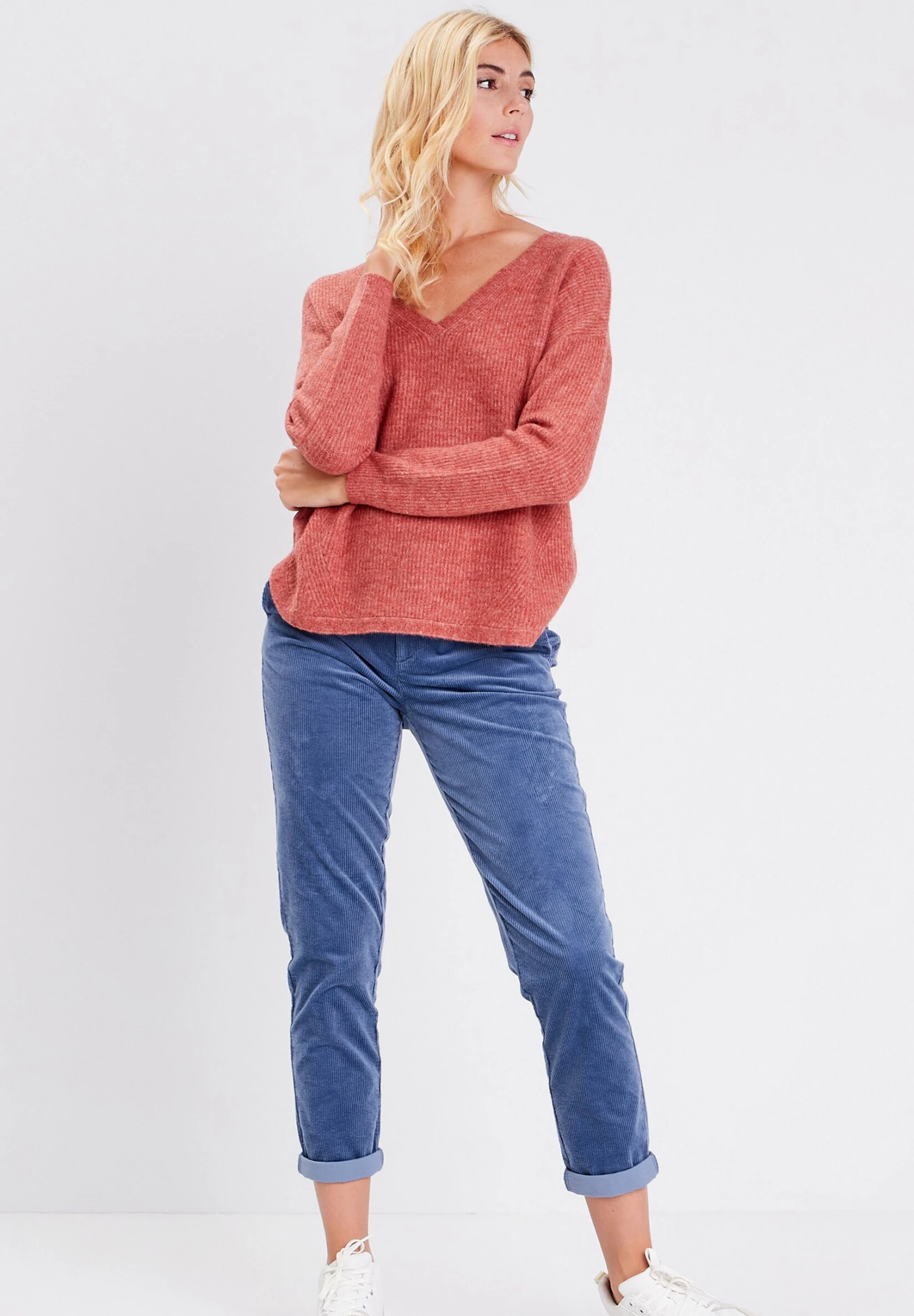 Langarm - Trui - Orange Foncé 4 Langarm - Trui - Orange Foncé - Afbeelding 2