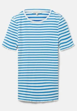 TOM TAILOR Denim Mit Streifen - T-Shirt Print - White Mid Blue Stripe 16 TOM TAILOR Denim Mit Streifen - T-Shirt Print - White Mid Blue Stripe -Mode Kledingwinkel adb0dffc76664825a1980151f75e8cc8