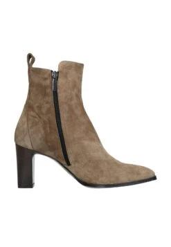 Enkellaarsjes Met Hoge Hak - Beige -Mode Kledingwinkel af689110a73842d0aabfaad5152b55a0