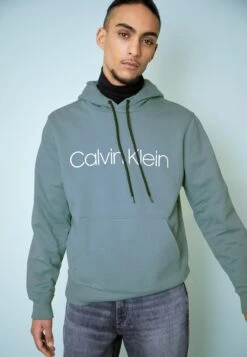 Calvin Klein Logo Hoodie - Hoodie - Grey Tar