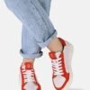 Mea - Sneakers Laag - Weiß Rot