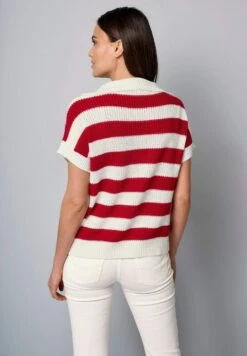 Poloshirt - Rot Weiß -Mode Kledingwinkel b15d4c1886a94a62be998bd85035dfb5