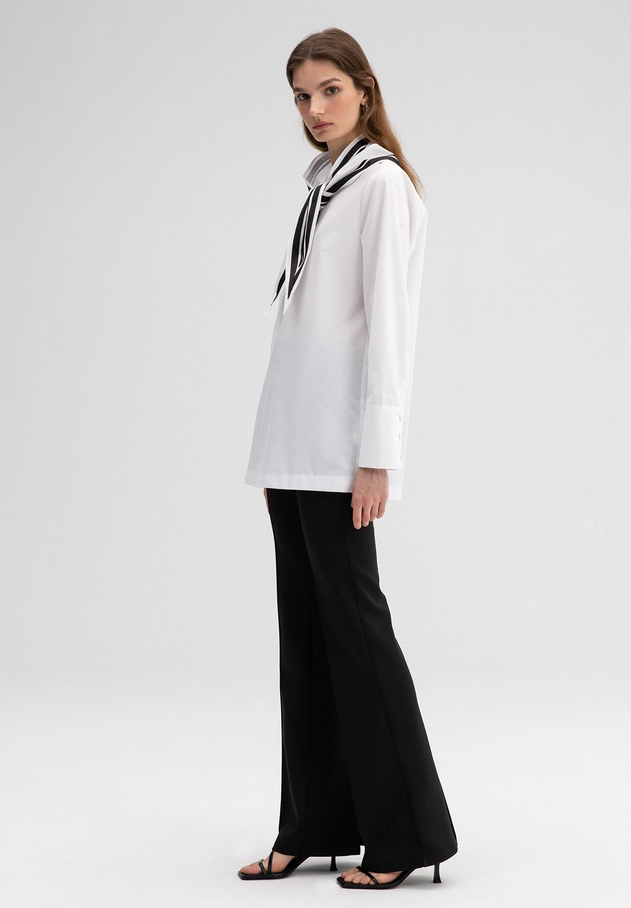 Collar Detailed - Blouse - White 7 Collar Detailed - Blouse - White - Afbeelding 5
