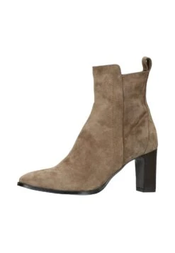 Enkellaarsjes Met Hoge Hak - Beige -Mode Kledingwinkel b294a5a11f5e4a118289807a19837a00