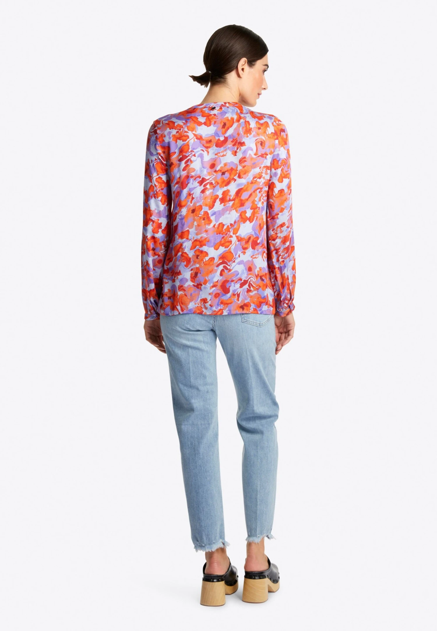 Rich&royal Bunt Bedruckte- Blouse - Fierce Orange 5 Rich&royal Bunt Bedruckte- Blouse - Fierce Orange - Afbeelding 3