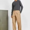 Bookstore Straight Hem Pants - Broek - Sand -Mode Kledingwinkel b36cb895603a463ab71f1d0654689288