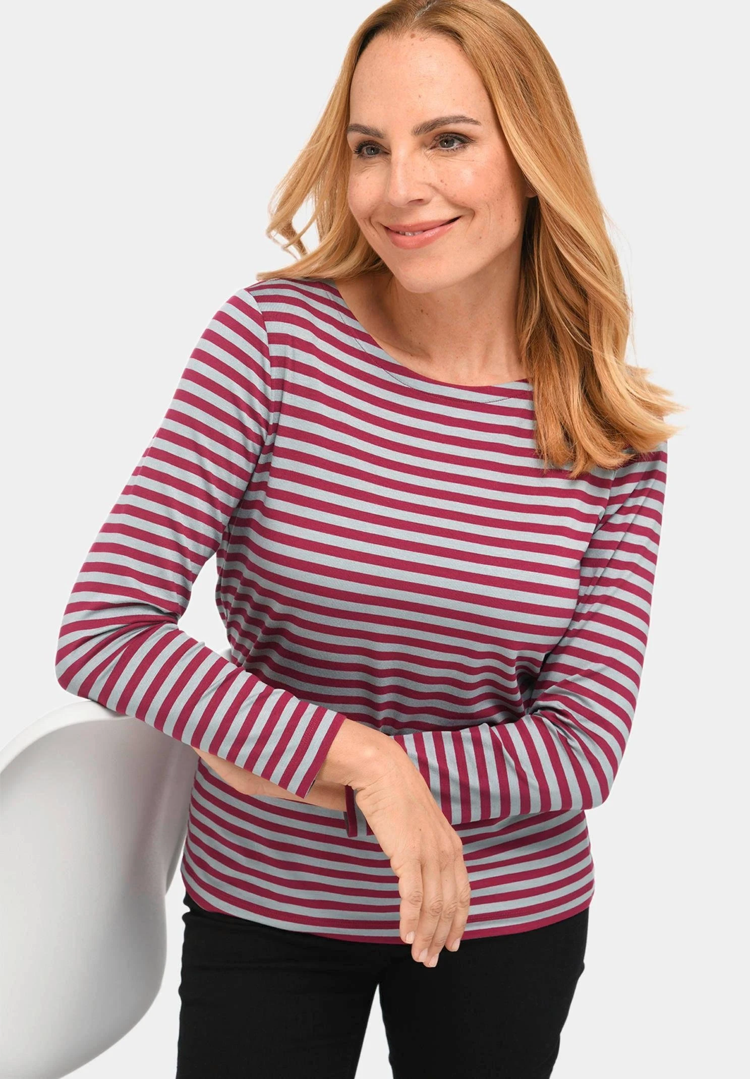 GOLDNER Longsleeve - Winter Red / Grey 5 GOLDNER Longsleeve - Winter Red / Grey - Afbeelding 3