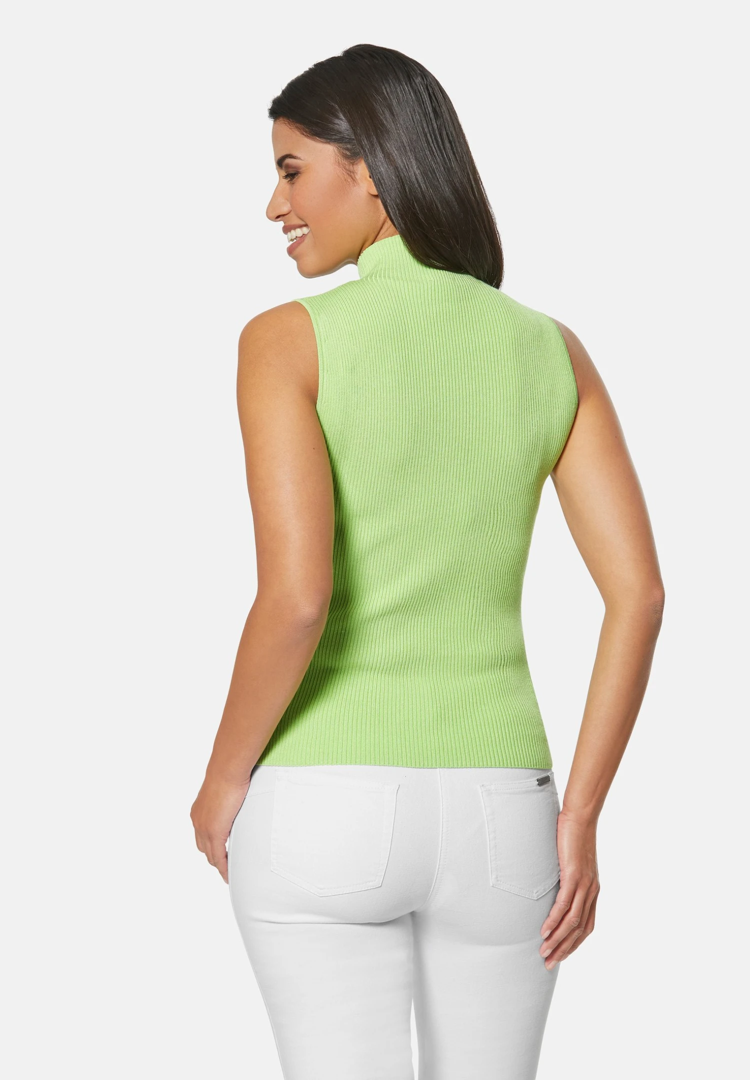 Mit Stehkragen - Top - Green 5 Mit Stehkragen - Top - Green - Afbeelding 3