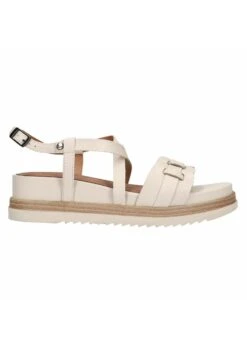 Mit Geflochtenen Riemchen - Sandalen Met Sleehak - Weiß -Mode Kledingwinkel ba8820d2d7644472833ec2d2848ccb76