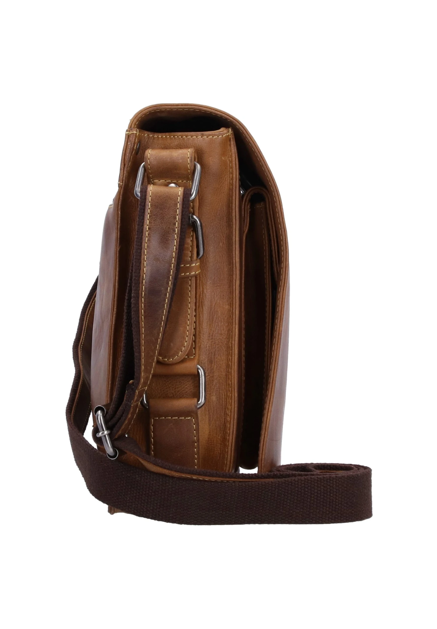 Vintage Cafe-Racer Messenger - Schoudertas - Braun 5 Vintage Cafe-Racer Messenger - Schoudertas - Braun - Afbeelding 3