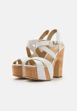 MICHAEL Michael Kors Suki Platform - Sandalen Met Hoge Hak - Optic White -Mode Kledingwinkel be0817ed2bf84721af8865a8aa1a128e