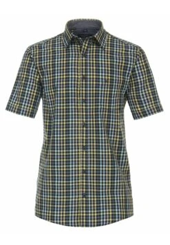 Comfort Fit-Freizeit Kurzarm - Overhemd - Gelb