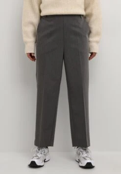 Kaffe Sakura Hw Cropped - Broek - Dark Grey Melange