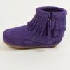 Double Fringe Minnetonka Suede - Laarzen - Purple