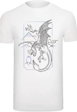 F4NT4STIC Harry Potter Dragon Line Art - T-Shirt Print - White -Mode Kledingwinkel bf430bf2ed6749509538b8a9a76b6356