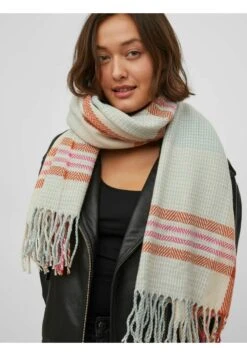 Vila Karierter Fransen - Sjaal - Birch