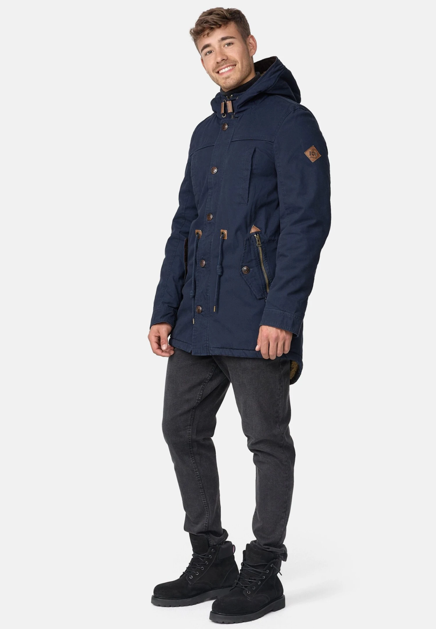 Indicode Jeans Winterjas - Navy 4 Indicode Jeans Winterjas - Navy - Afbeelding 2