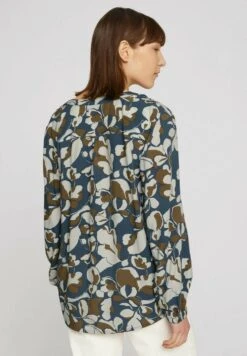 Tom Tailor Blouse - Blue Sepia Floral Design -Mode Kledingwinkel c4687c0f4da84da3ad168d43db53fcda