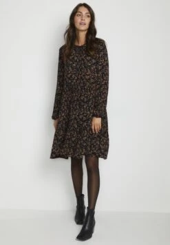 Kaffe Kaevity Amber - Blousejurk - Black Multi Col Flower Print -Mode Kledingwinkel c68126e9b1914b9d98aa8c60cc62bceb