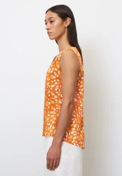 Marc O'Polo Ärmellose V Neck Aus Crispy - Top - Orange 11 Marc O'Polo Ärmellose V Neck Aus Crispy - Top - Orange -Mode Kledingwinkel c69cdaf6ba924bc49f29382f9f4f0439
