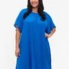Zizzi Aus Mit Kurzen Ärmeln - Jurk - Victoria Blue