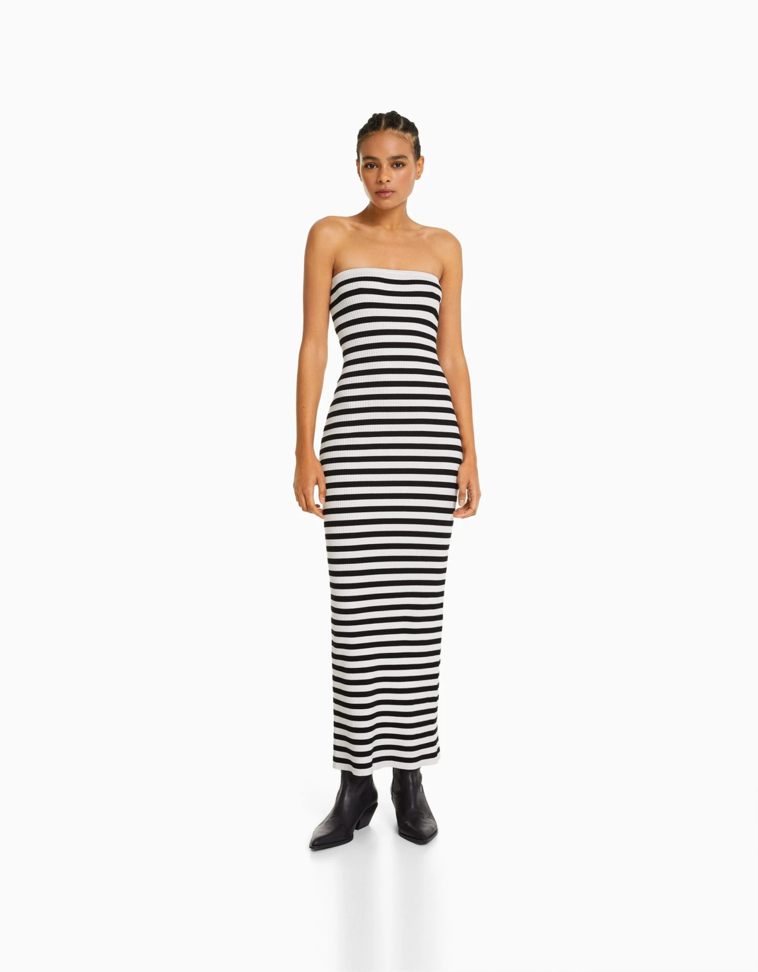 BERSHKA Maxi-Jurk - Off-White 3 BERSHKA Maxi-Jurk - Off-White