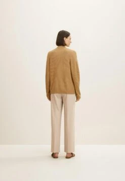 Tom Tailor Basic - Vest - Soft Light Camel Melange -Mode Kledingwinkel cff17796fb7e4e7d85873f19888b8558