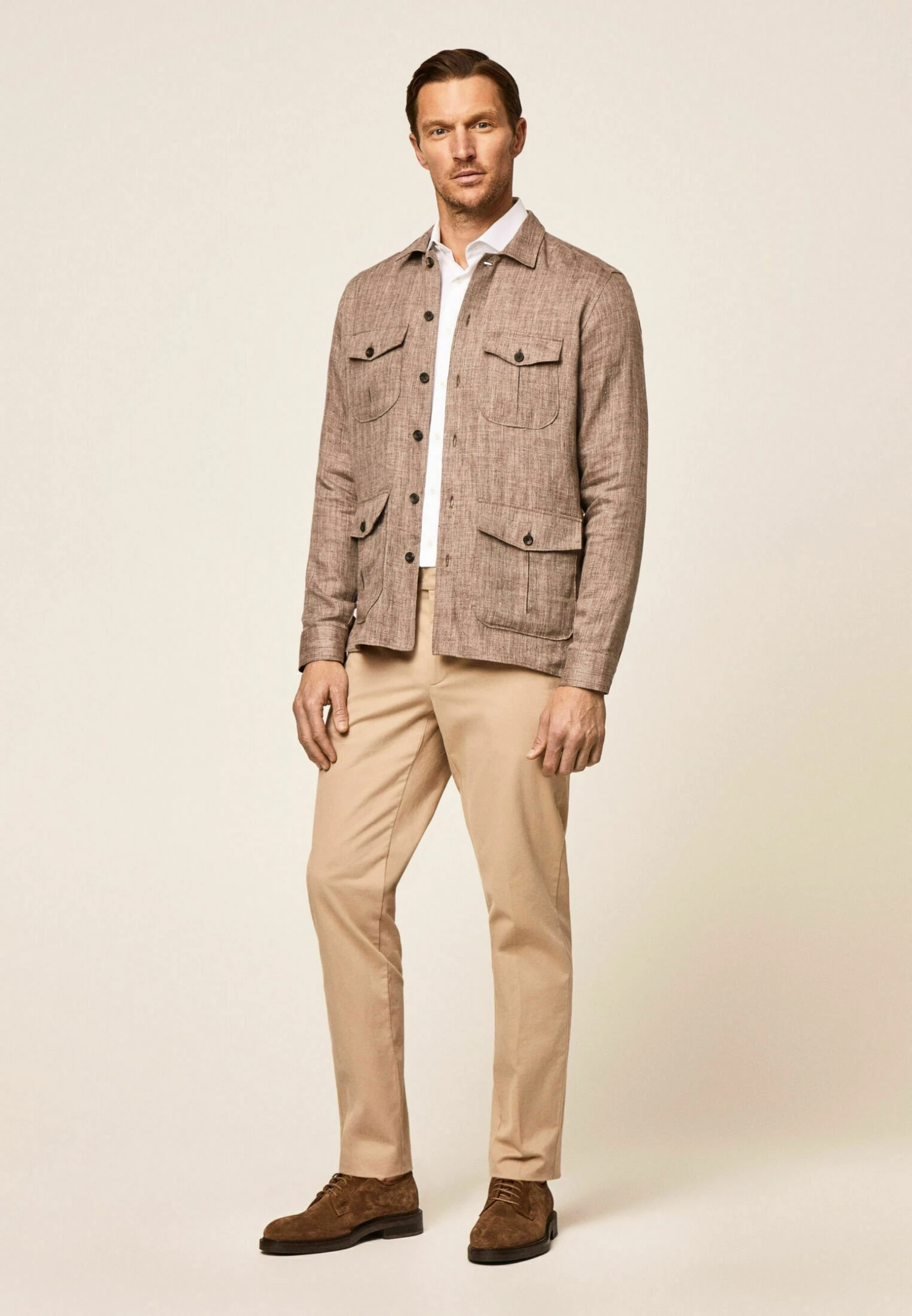 Hackett London Lichte Jas - Sand 4 Hackett London Lichte Jas - Sand - Afbeelding 2