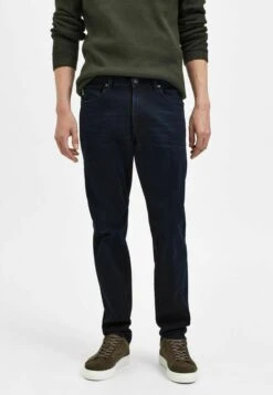 Nieuwe uitgaven 21 Selected Homme Dunkle - Straight Leg Jeans - Blue Black Denim