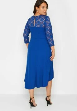London Curve Sweetheart Midi - Jurk - Blue -Mode Kledingwinkel d515ab9e9df343ff9cacf8b0f115122f