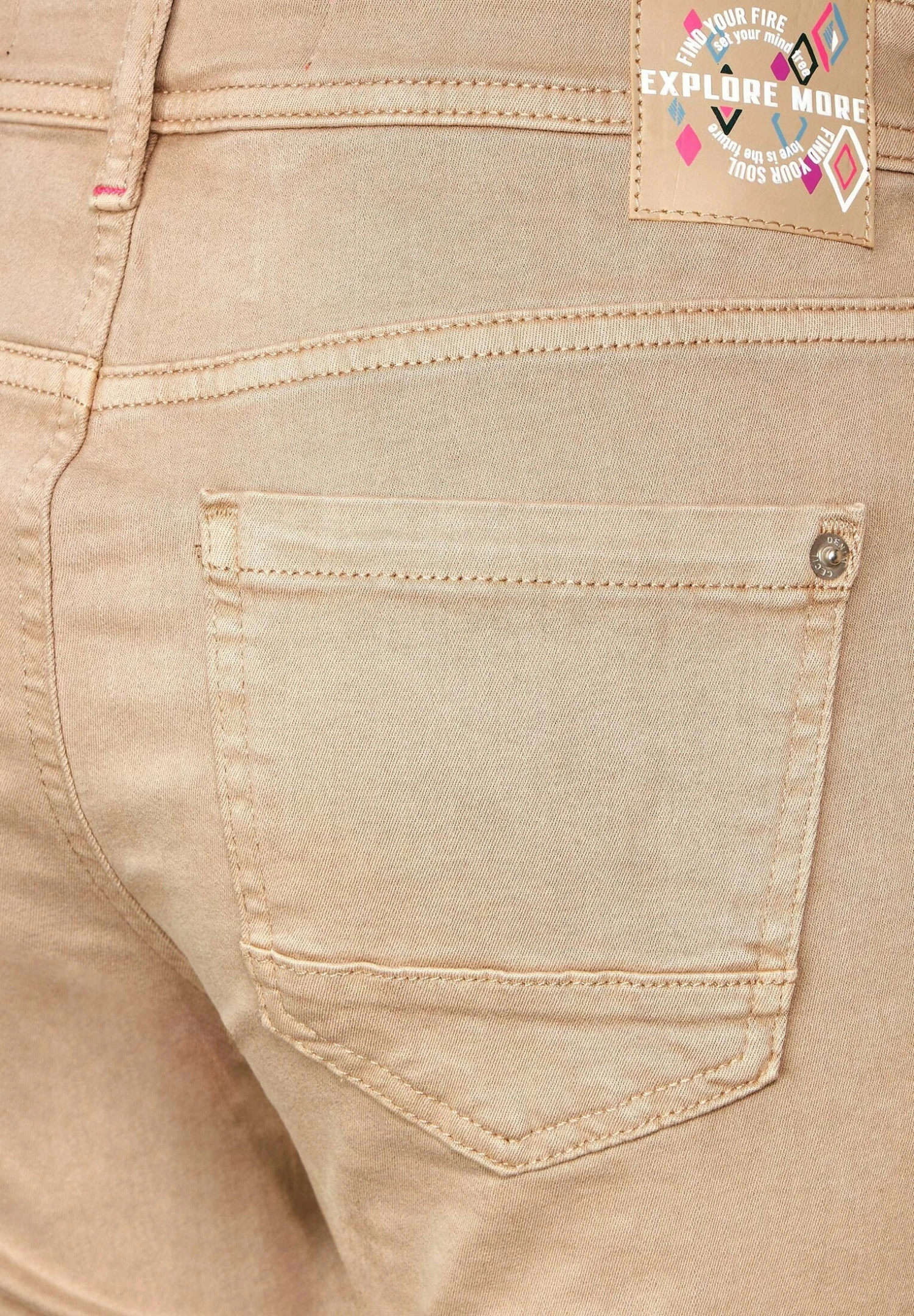 Cecil Slim Fit Jeans - Beige 8 Cecil Slim Fit Jeans - Beige - Afbeelding 6