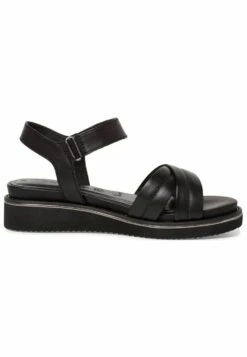 Tamaris Sandalen Met Sleehak - Black Leather -Mode Kledingwinkel d9be6acc47be4f669540bbac4763382f