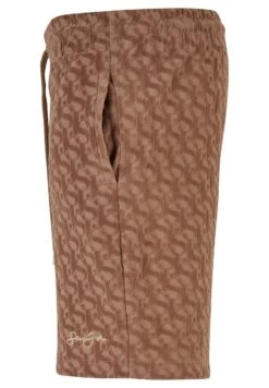 Sean John Jm232-007-01 Sj Monogram Logo Devorée S - Trainingsbroek - Light Brown -Mode Kledingwinkel d9f4ed860cb549b4b2dafda0eede1f47