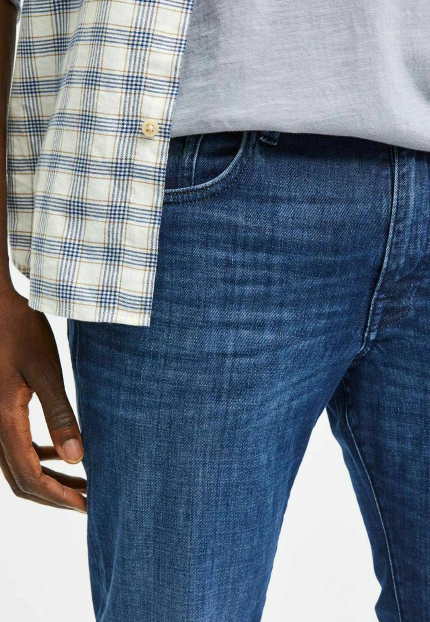 Selected Homme Straight Leg Jeans - Medium Blue Denim 6 Selected Homme Straight Leg Jeans - Medium Blue Denim - Afbeelding 4