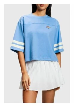 ESPRIT Cropped College Mit Logo - T-Shirt Print - Light Blue Lavender -Mode Kledingwinkel da7e1586ded14266afd8fb438178440a