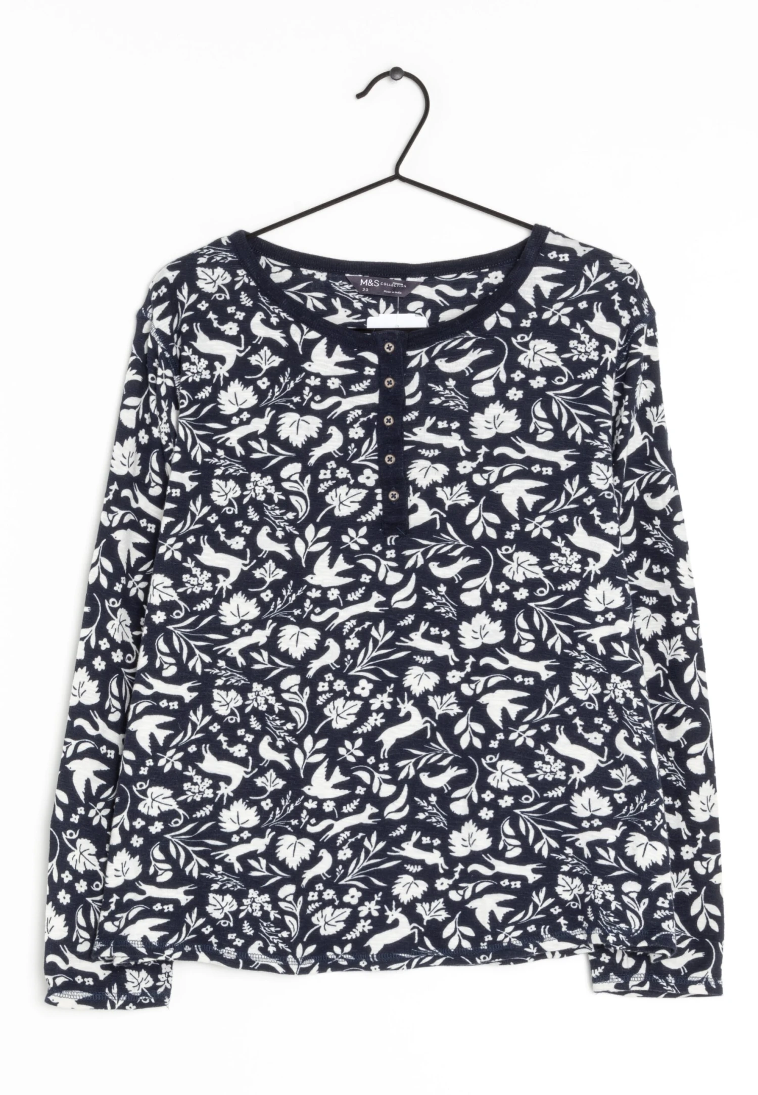 Marks & Spencer Longsleeve - Dark Blue, White 3 Marks & Spencer Longsleeve - Dark Blue, White