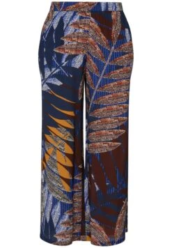 Ulla Popken Bedruckt Weites Bein Elastikbund - Broek - Dunkelblau -Mode Kledingwinkel daf639ed791d4d348dd2712c8c54c98b