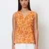 Marc O'Polo Ärmellose V Neck Aus Crispy - Top - Orange -Mode Kledingwinkel db6f7aa6ad324cd99d8fbdfd961da121