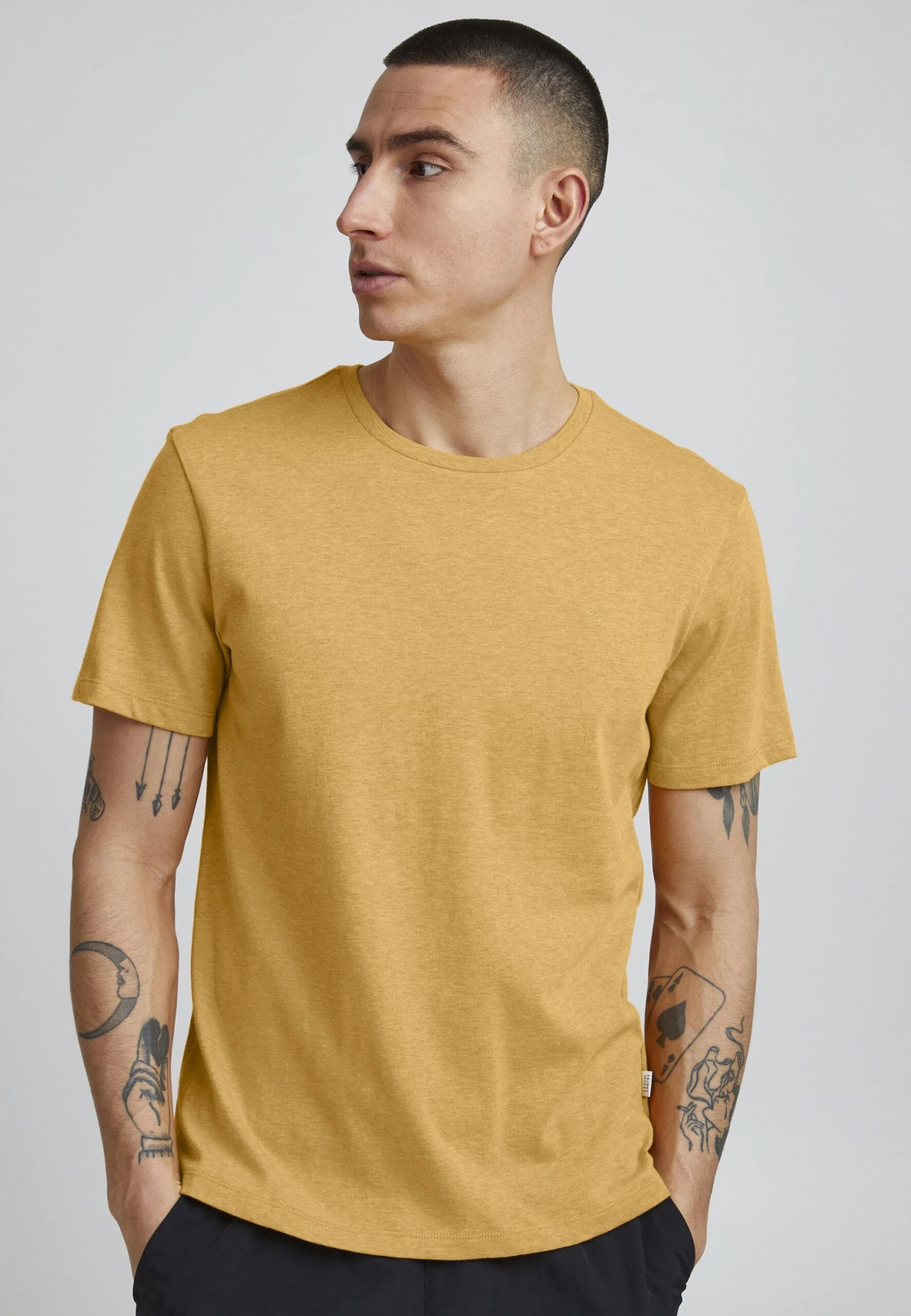 CASUAL FRIDAY T-Shirt Basic - Sunflower Melange 3 CASUAL FRIDAY T-Shirt Basic - Sunflower Melange