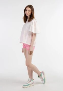 MyMO Blouse - Weiss Pinkorange Punkte -Mode Kledingwinkel dca215e8ea994d7c865d7244150a0e5a