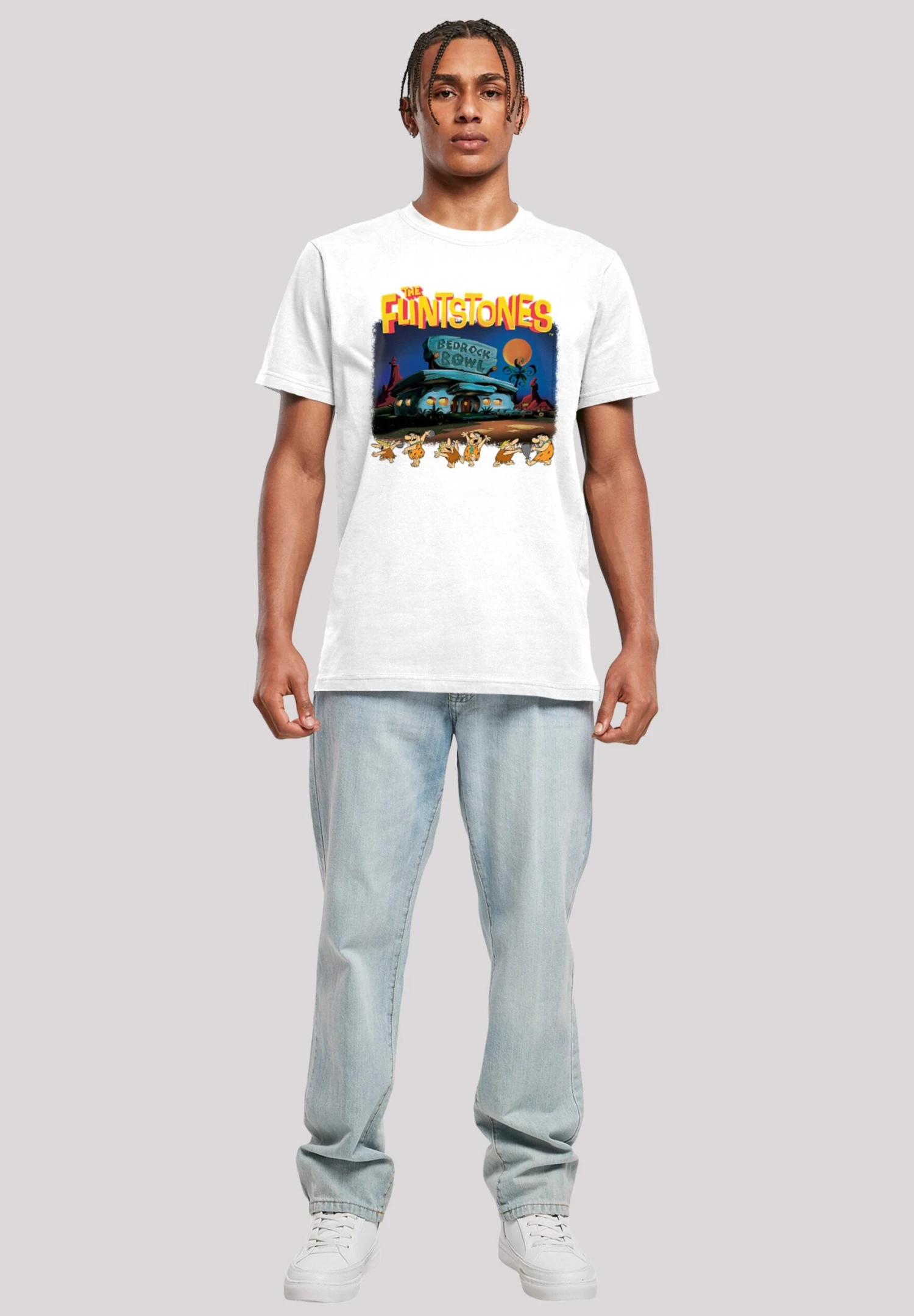 F4NT4STIC Die Familie Feuerstein Champions Of Bedrock Bowl - T-Shirt Print - White 4 F4NT4STIC Die Familie Feuerstein Champions Of Bedrock Bowl - T-Shirt Print - White - Afbeelding 2