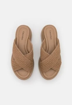 Calvin Klein Bubble Woven - Muiltjes Met Hak - Beige -Mode Kledingwinkel de242e09feb846bf9c1aa403f283cfff