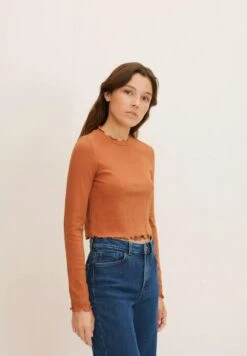 TOM TAILOR Denim Mockneck - Longsleeve - Rusty Amber