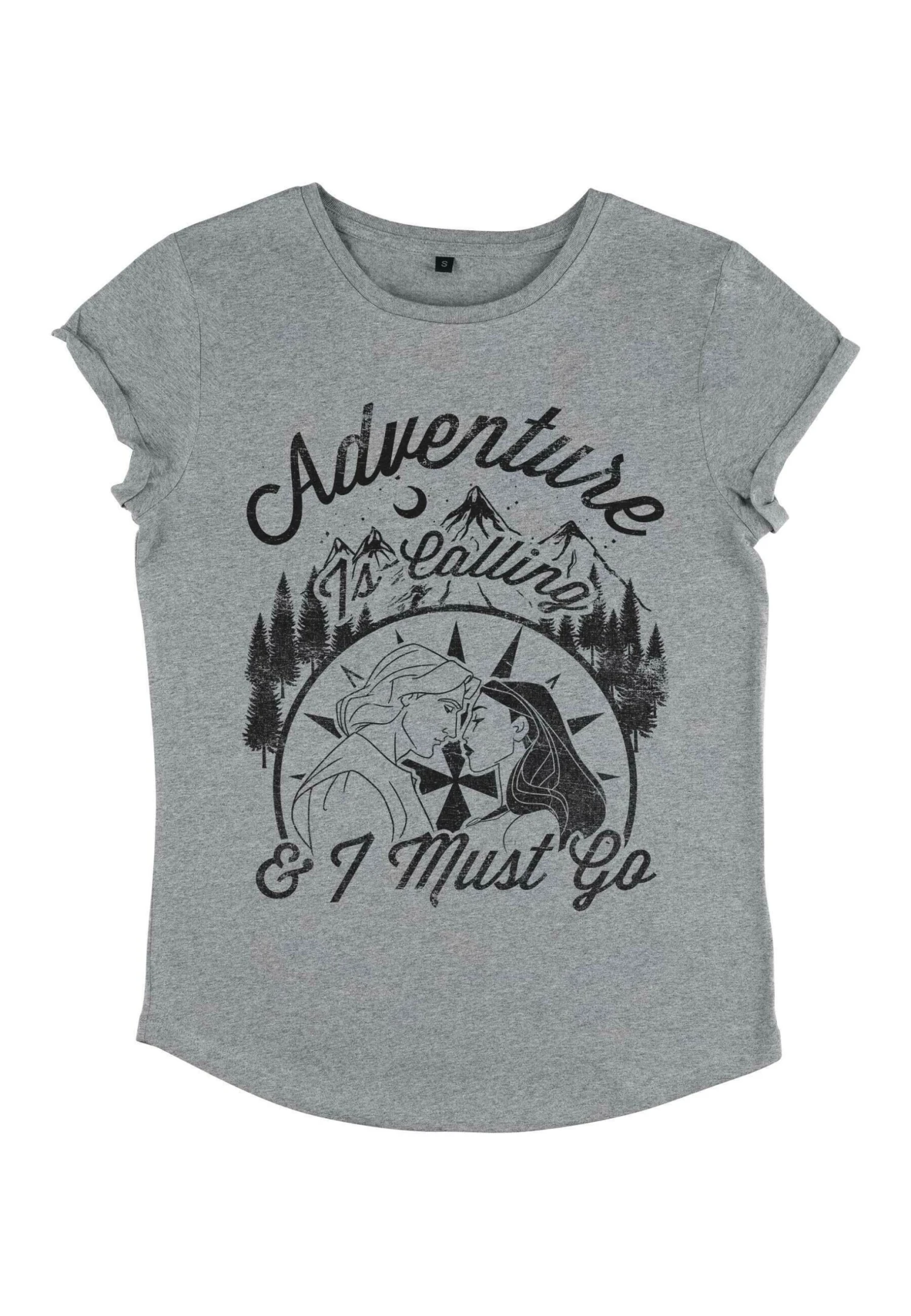 Disney Pocahontas Adventure Calls Poca - T-Shirt Print - Melange Grey 6 Disney Pocahontas Adventure Calls Poca - T-Shirt Print - Melange Grey - Afbeelding 4