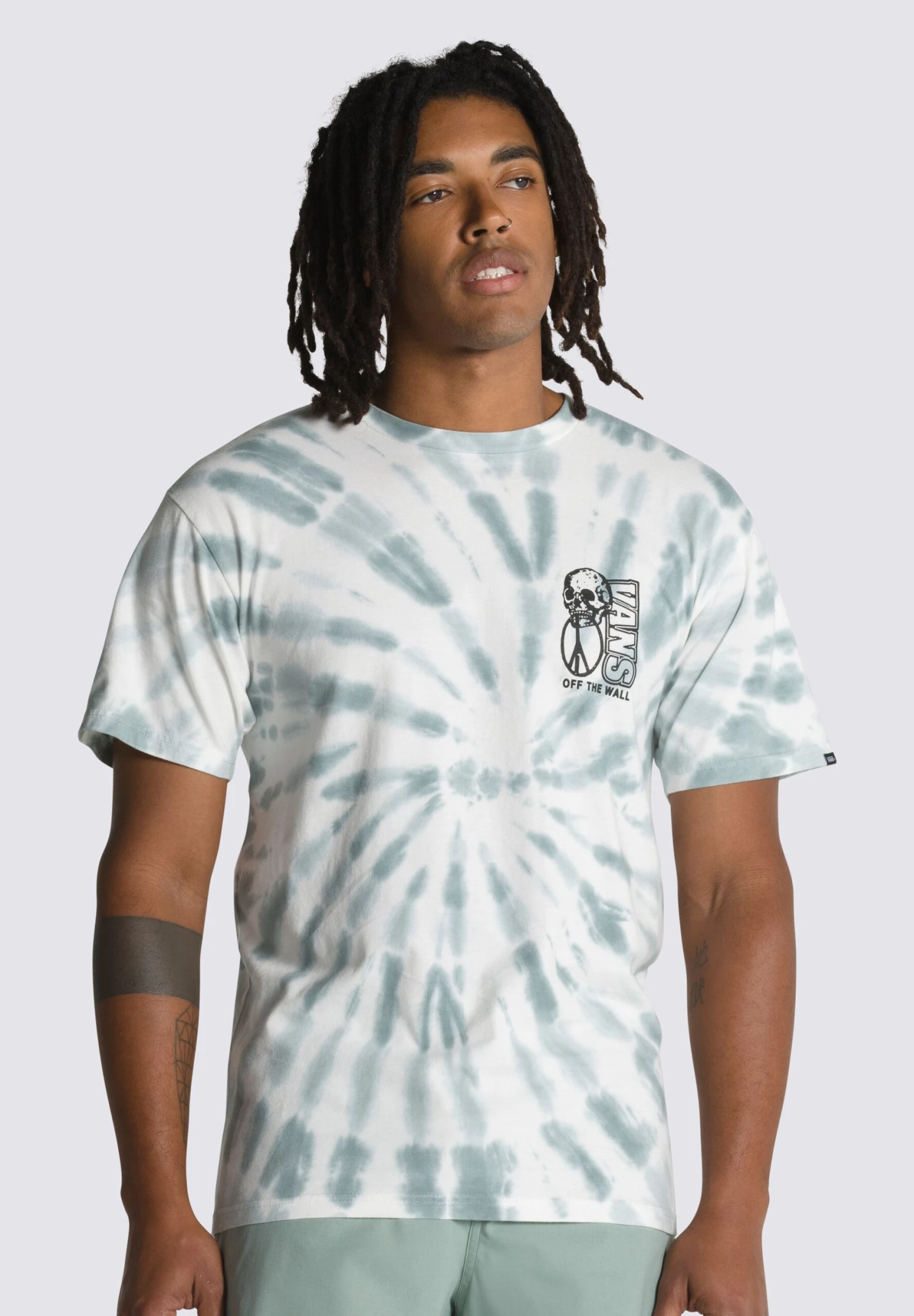 Vans Need Peace Tie Dye Ss Tee - T-Shirt Print - Medium Green 3 Vans Need Peace Tie Dye Ss Tee - T-Shirt Print - Medium Green