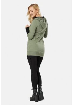 Maternity With Breastfeeding Access - Hoodie - Khaki Black -Mode Kledingwinkel e2317f17538b4d8ea43f8765f7e4758d